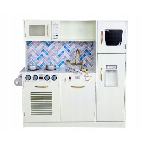 Kids Kitchen Modern Gourmet Uptown Pale Pistachio Green Toy Play Set in Solid Wood